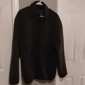 United By Blue Dark Olive Zip Fleece Jacket L